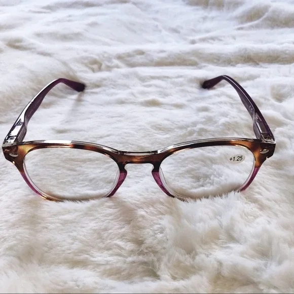 Lexi Purple & Brown Round Rim Reader Glasses - Picture 10 of 11